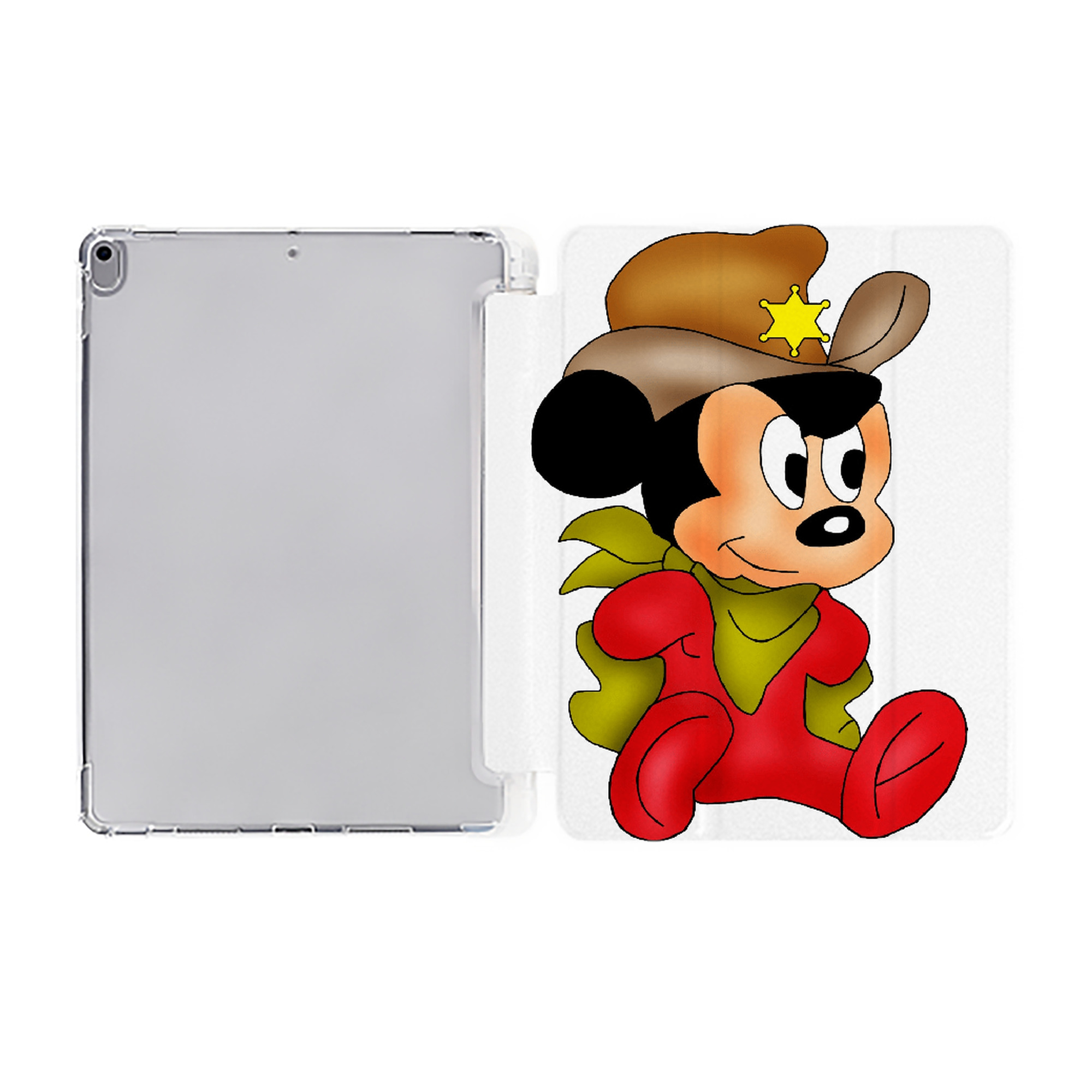 ミッキーマウス Mickey Mouse IPad ケース ペン収納付き 三つ折りスタンド PUレザー×シリコン 対応機種9.5/10.5/10.9インチ
